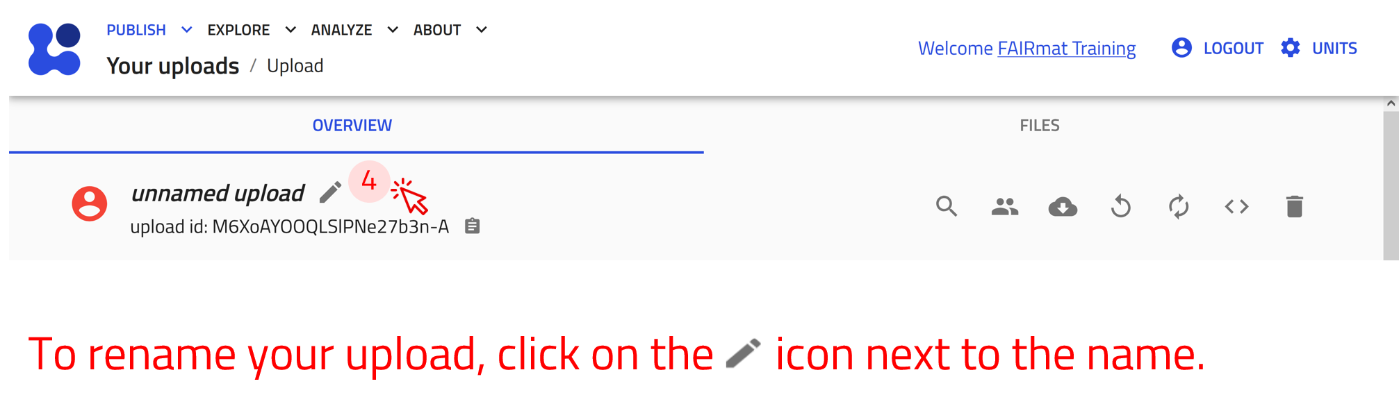 Edit the name of your upload 1